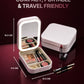 Compact Makeup & Jewelry Box with LED Mirror