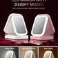 Compact Makeup & Jewelry Box with LED Mirror