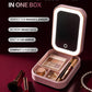 Compact Makeup & Jewelry Box with LED Mirror