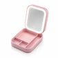 Compact Makeup & Jewelry Box with LED Mirror