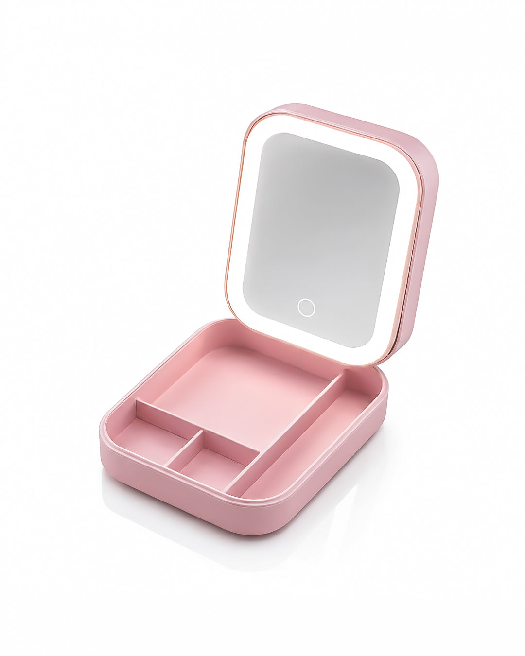 Compact Makeup & Jewelry Box with LED Mirror