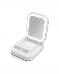 Compact Makeup & Jewelry Box with LED Mirror